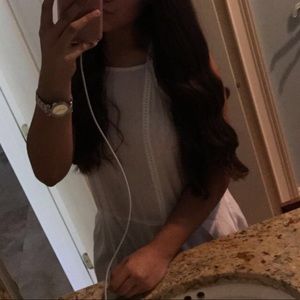 Hollister White Long Blouse